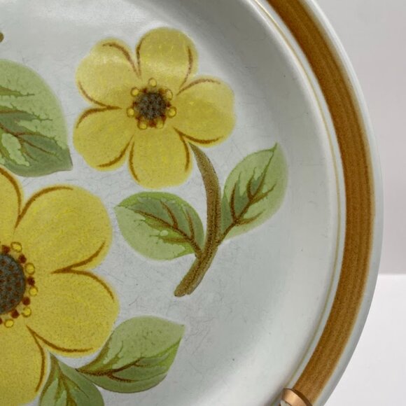 Royal Doulton Summer Days 1973 Stoneware Yellow Flower Dinner Plate Large Plate - Picture 2 of 5